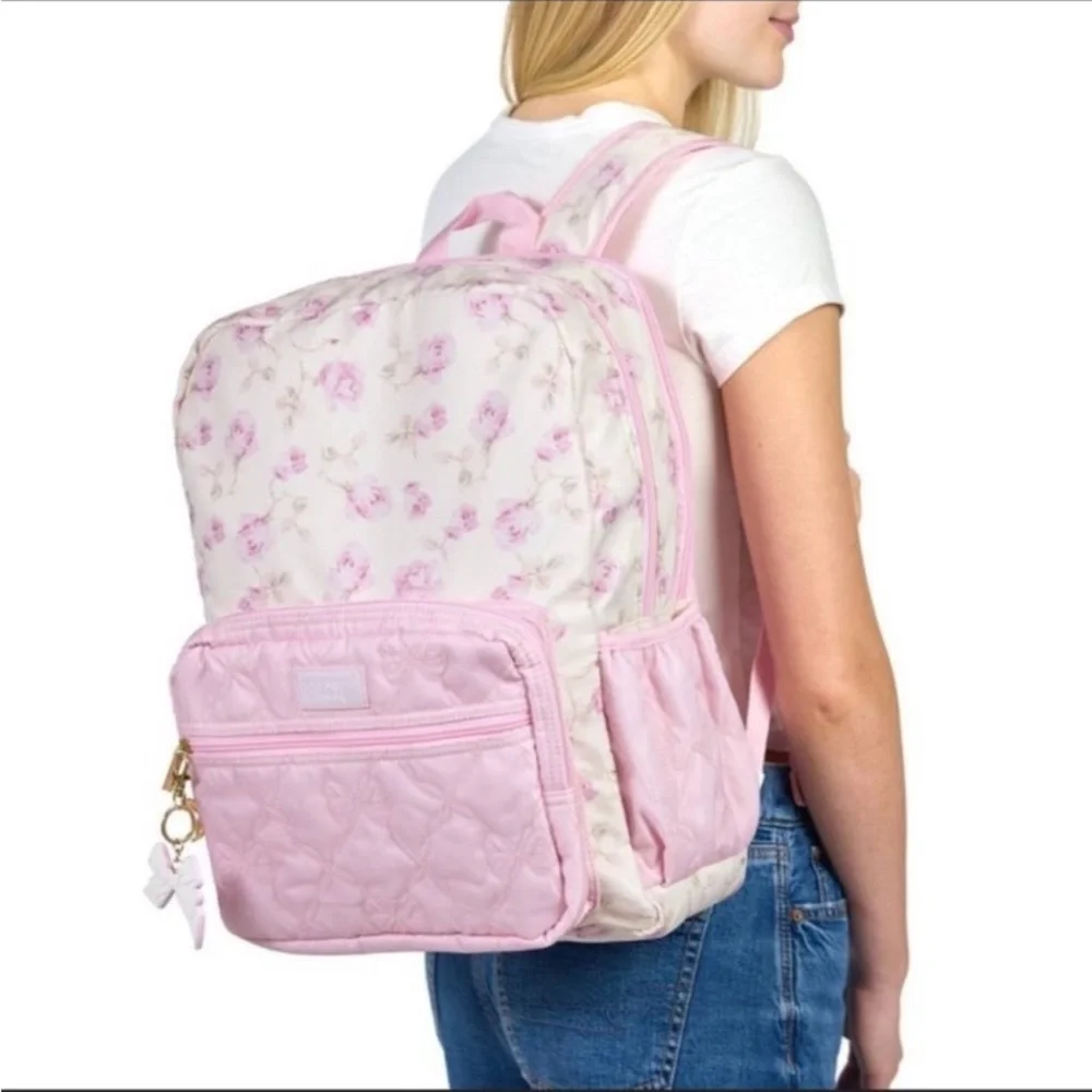LoveShackFancy x Target - Yoobi Ribbon Rosa Backpack Sterling Dusk